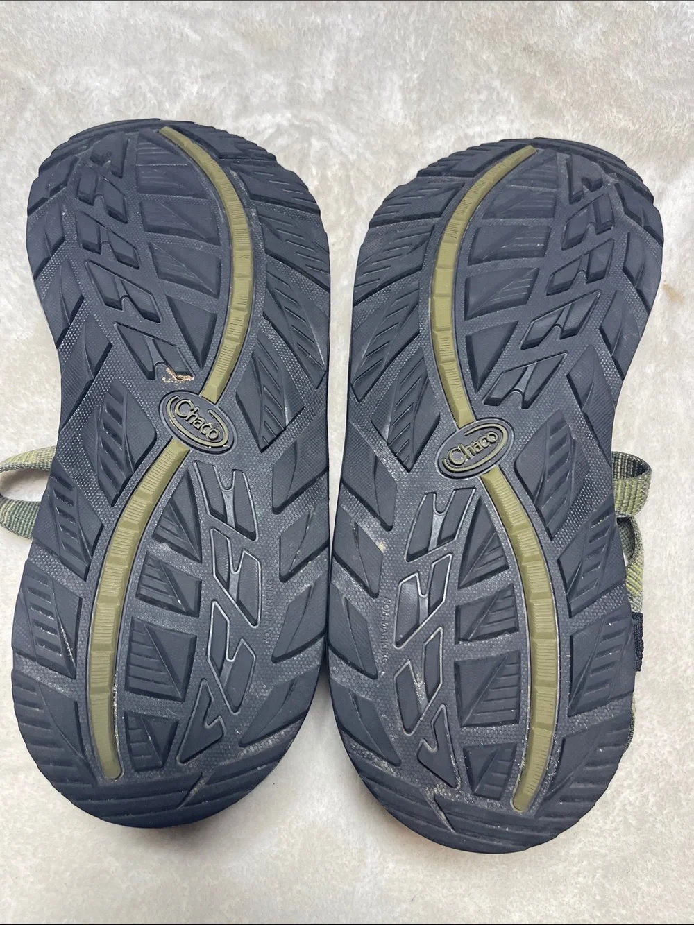 Chaco Men's Olive Green and Gray Sport Sandals Size 11